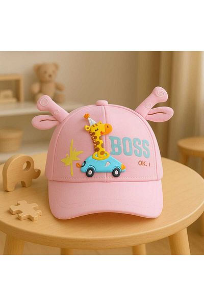 gigigiyim Giraffe Patterned Eared Girl's Hat
