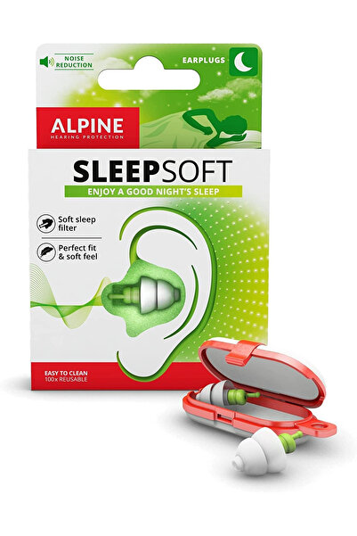 Alpine SleepSoft Uyku Kulak Tıkaçları Yan Yatışa Uygun, 25dB Gürültü Azaltma,...