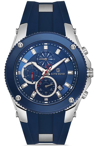DAVID GUNER David Güner Men's Watch Dg-8724Gd-L3 49 mm Navy Blue