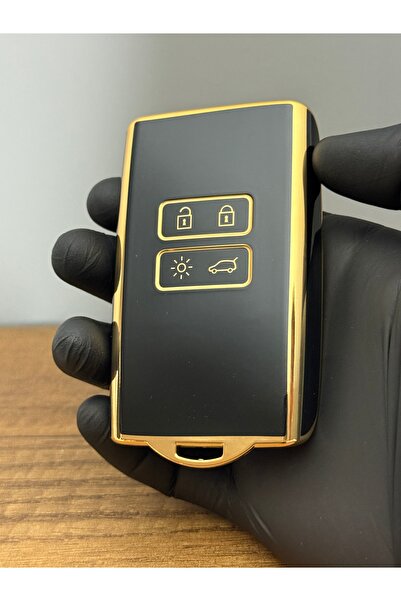 Mavi Keys Husă de protecție pentru chei din silicon cu 4 butoane compatibilă cu Renault Talisman Megane4 Dacia Duster Culoare neagră