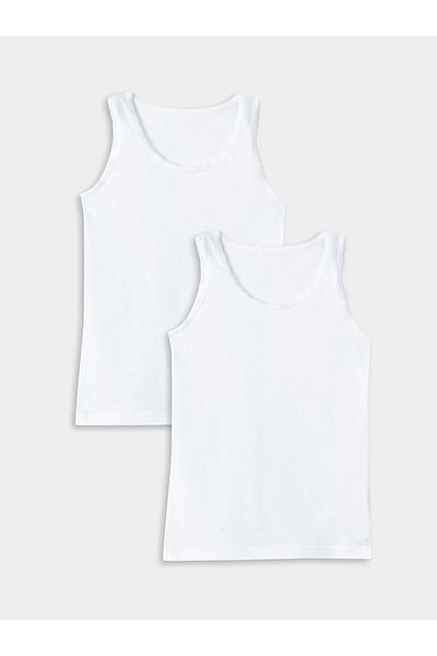 LC Waikiki New Season Crew Neck Basic Girls Undershirt 2-Piece - S40148Z4