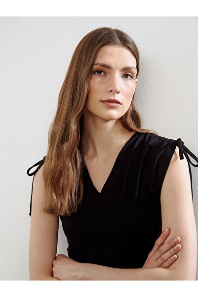 LC Waikiki V-Neck Gathered Blouse