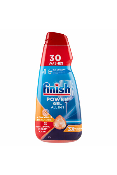 Finish Απορρυπαντικό πιάτων Anti-Odor All in One Power Gel, 600 ml