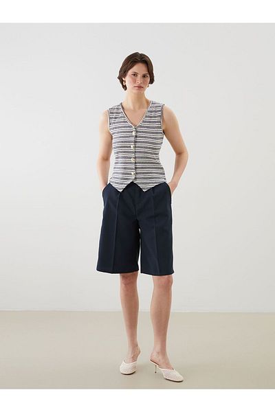 LC Waikiki Lcwaikiki Classic V-Neck Striped Women's Vest