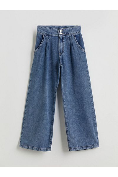 LC Waikiki New Season Wideleg Girls Jean Trousers - S5Lb06Z4