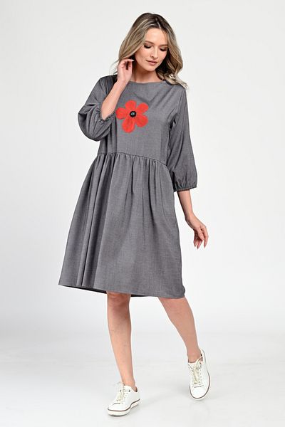 Eranthe Women's Medium Dress, Casual, Gray V307