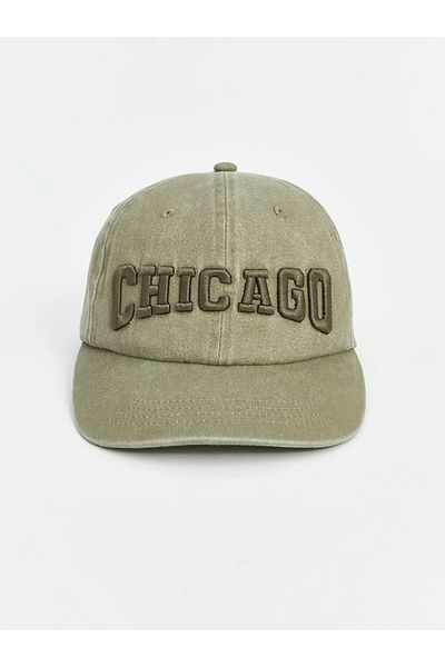 LC Waikiki Accessories Lettering Embroidered Light Khaki Men's Cap Hat