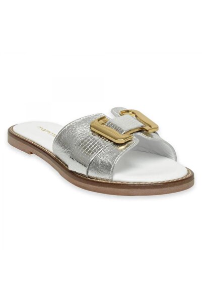 Mammamia D25Yt-1105Z Casual Silver Women's Slippers