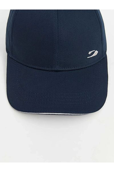LC Waikiki Accessories Embroidered Navy Blue Cotton Men's Cap Hat