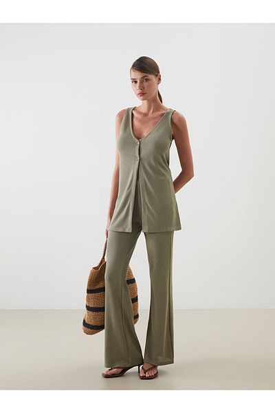 LC Waikiki New Season Elastic Waist Spanish Paca Women's Trousers - S5Nr11Z8