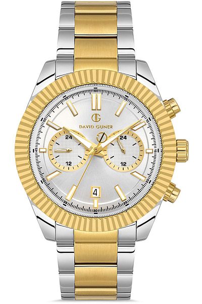 DAVID GUNER David Güner Men's Watch Dg-8734Ga-D1 47 mm Metal-Gold