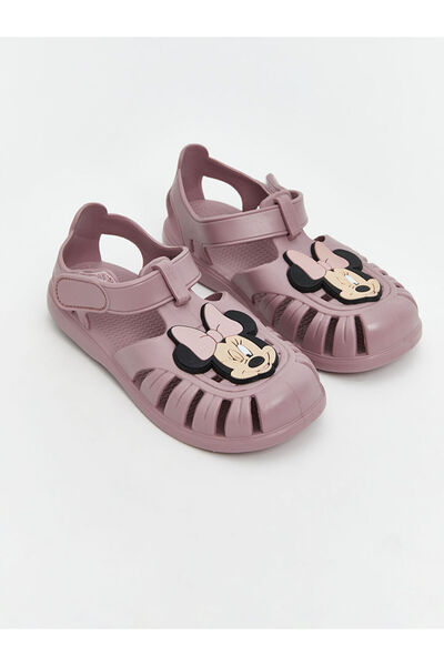LC Waikiki Lila Baskılı Kız Bebek Sandalet