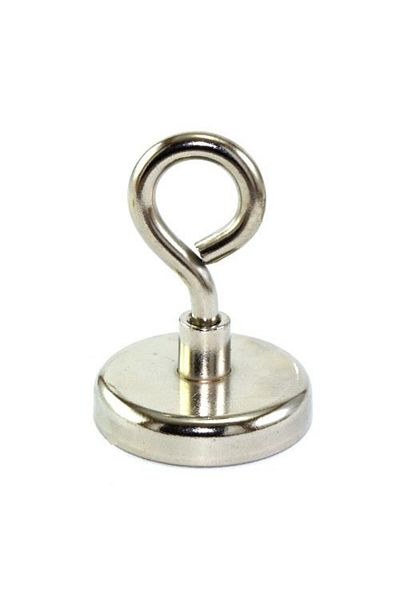 BOEM Pot magnet D42mm ring hook neodymium strong N35 force 45 kg