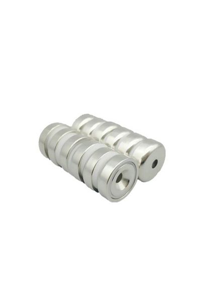 BOEM Neodymium pot magnet 20mm with hole