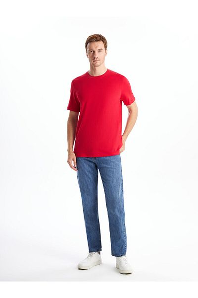LC Waikiki New Season Crew Neck Combed Cotton Men's T-Shirt - S4Op35Z8