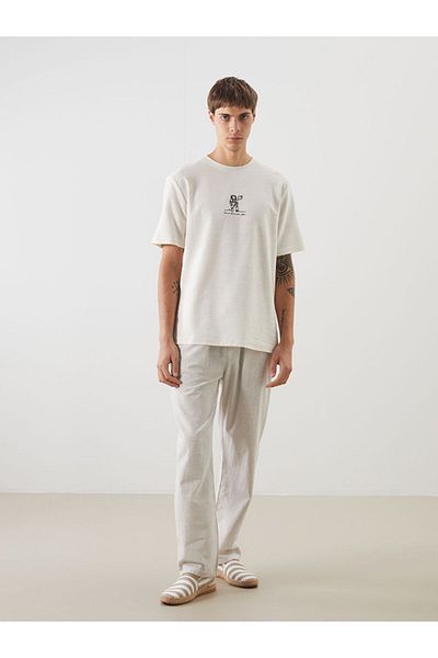 LC Waikiki New Season Comfortable Fit Linen Look Men's Trousers - S56601Z8