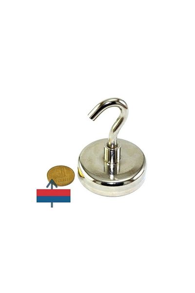 OEM Neodymium pot magnet D60 mm ring hook Magnet fishing 110 Kg force