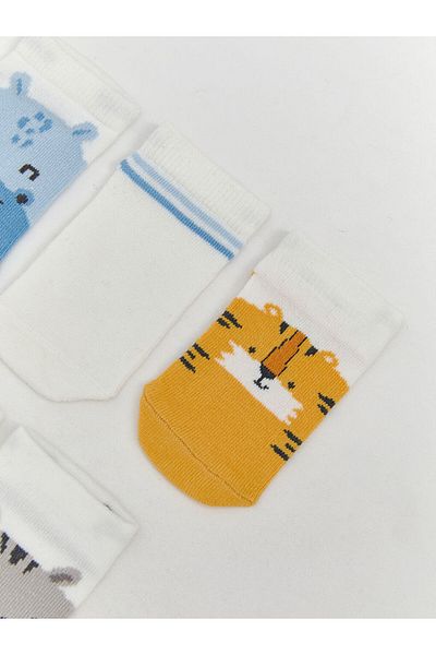 LC Waikiki New Season Printed Baby Boy Booties Socks 3-Piece - S5Ho75Z1
