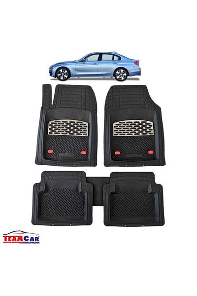 TEAMCAR ® Car Mats Tray Type Compatible Bmw 3 Series F30 Sedan (2012–2019) Silver