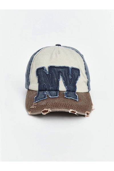 LC Waikiki Accessories Ny Embroidered 100% Cotton Men's Cap Hat