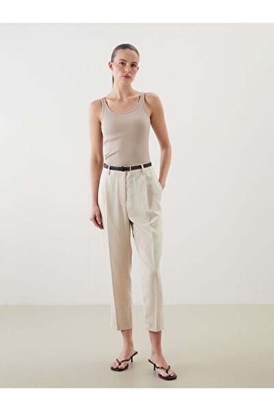 LC Waikiki LCWAIKIKI Pantaloni clasici pentru femei, cu centură în talie, cu ...