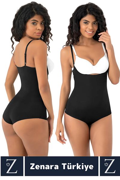 Zenara Does Not Show Underwear Non-Slip Firming Shaping Recovery Laser Cut Underarm Body Corset with Straps