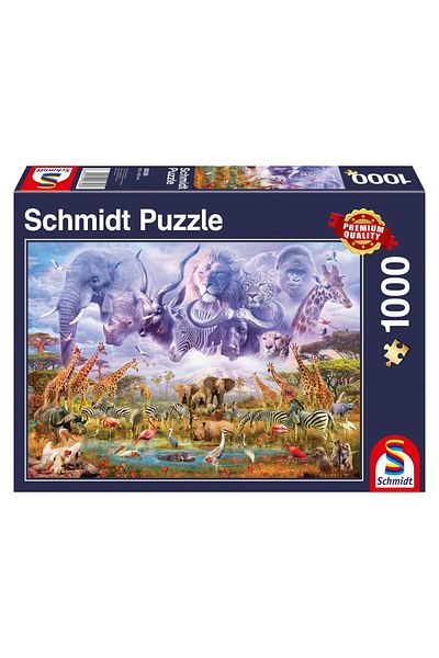 Schmidt Puzzle Schmidt - Animals At The Waterhole, 1000 pieces