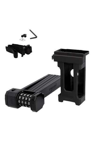 Fischer Foldable Bicycle Anti-Theft Lock with Mounting Bracket, , With Code, Length 85 Cm