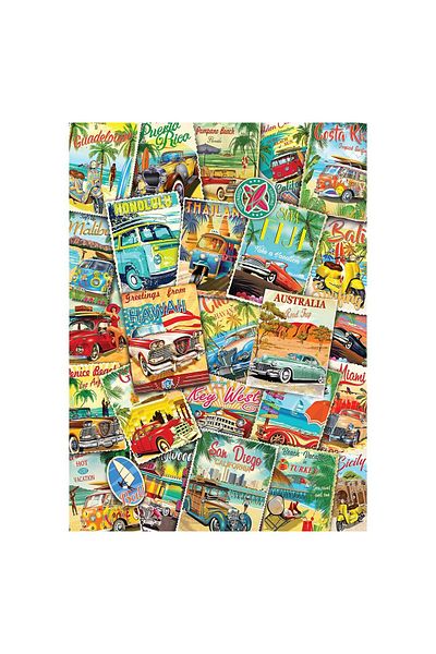 Eurographics Puzzle 1000 pieces - Vintage Travel Collage