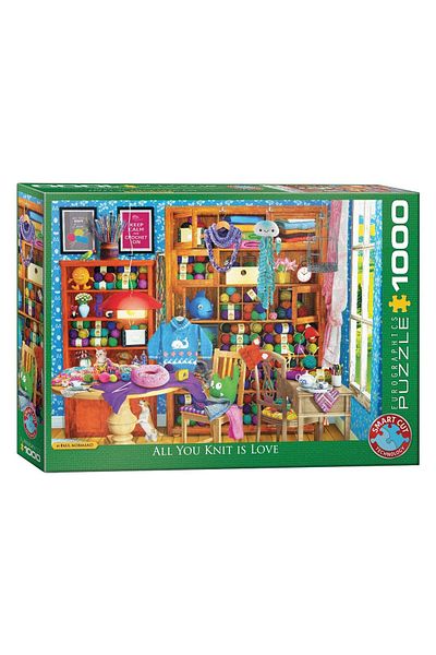 Eurographics Puzzle Eurographics - All you Knit is Love, 1000 pieces