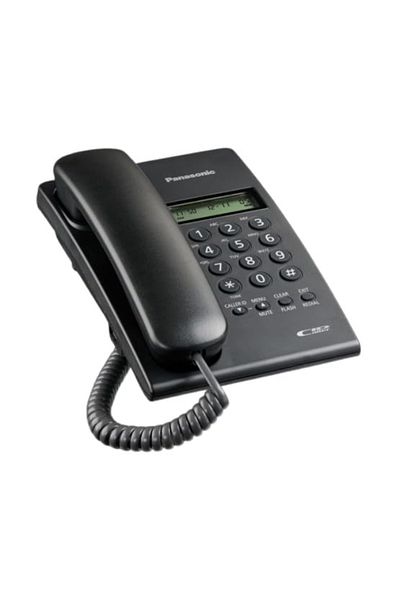 PANASONIC KX-TSC60SXB Corded Landline Phone with Caller ID (Black)