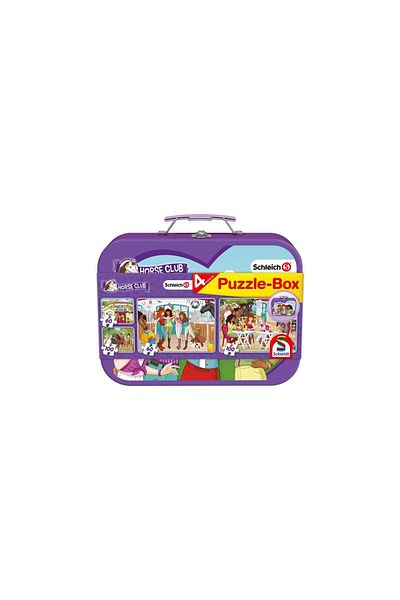 Schmidt Puzzle 2x60 + 2x100 pieces - Horse Club - Schleich Puzzle Box