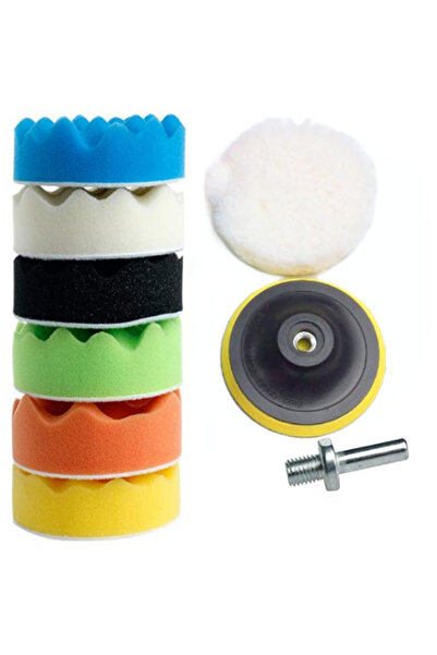 BOEM 9-piece car polish set M14, Sponge, 4'', Multicolor