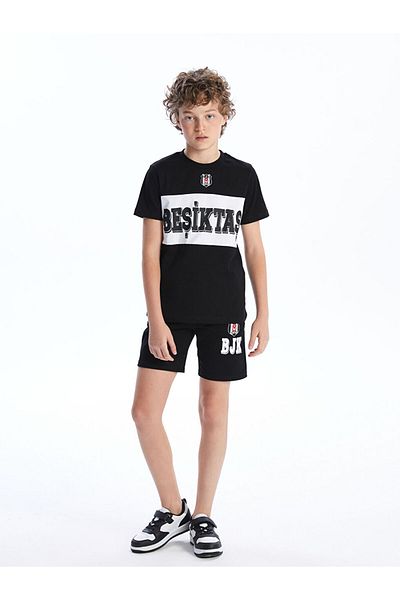 LC Waikiki New Season Elastic Waist Besiktas Printed Boys Shorts - S5Dr26Z4