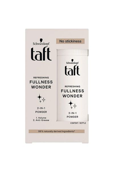 Taft Pudra pentru coafat 2 in1 Taft Fullness Wonder pentru extra volum si reimprospatare instanta, 10 g