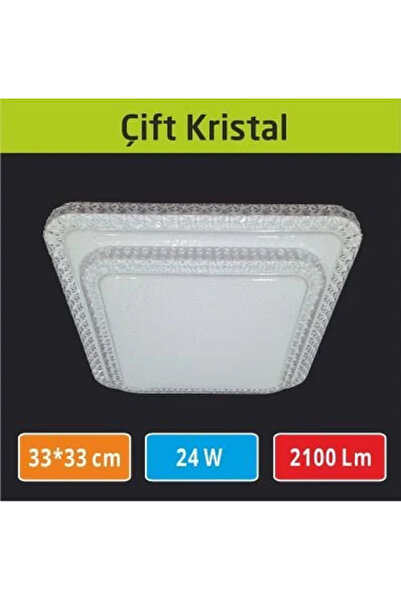 ERBAY 33×33 Led Panel Çift Kristal Kapak 24w Sıva Üstü Şık Kaliteli Ürün
