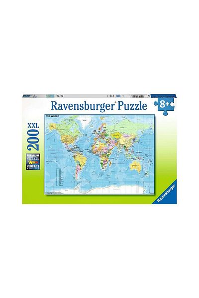 RAVENSBURGER Ravensburger Puzzle - World Map, 200 pieces