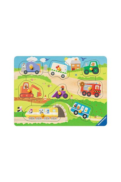 RAVENSBURGER Ravensburger wooden puzzle - Vehicles, 8 pieces
