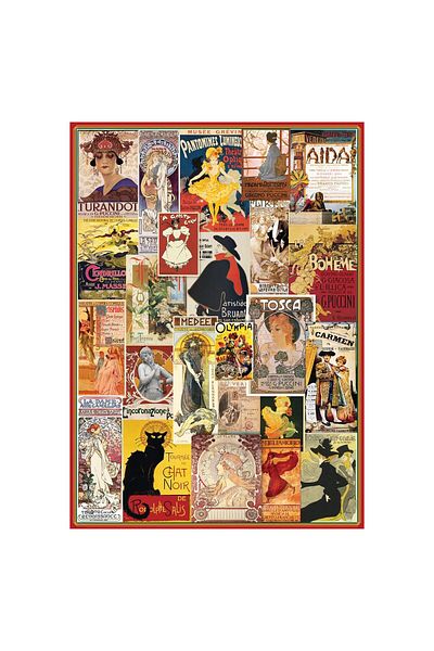 Eurographics Puzzle Eurographics - Theater & Opera Vintage Posters, 1000 pieces