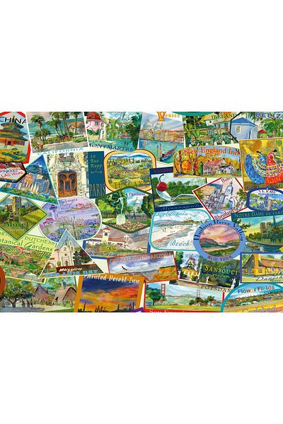 Schmidt Puzzle 1000 pieces - Travel Stickers