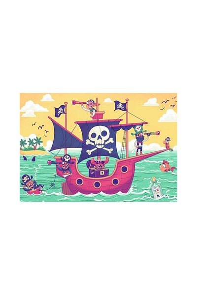 RAVENSBURGER Puzzle 2x24 pieces Ravensburger - Pirate Ship