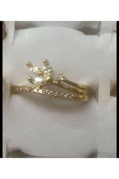 demirosa 1 Pcs Steel Adjustable Stone Stylish Ring