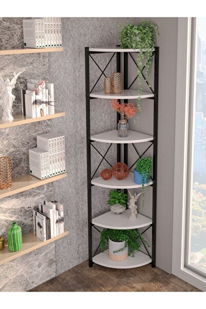 Kanonik Education ÇİÇEKLİK KİTAPLIK 6 RAFLI BEYAZ