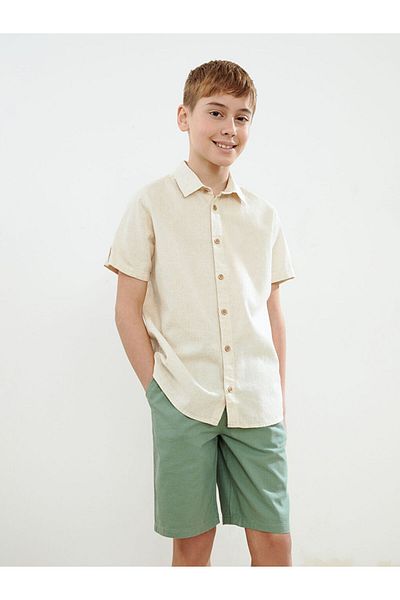 LC Waikiki New Season Linen Mixed Boy's Shirt - S5Bm97Z4