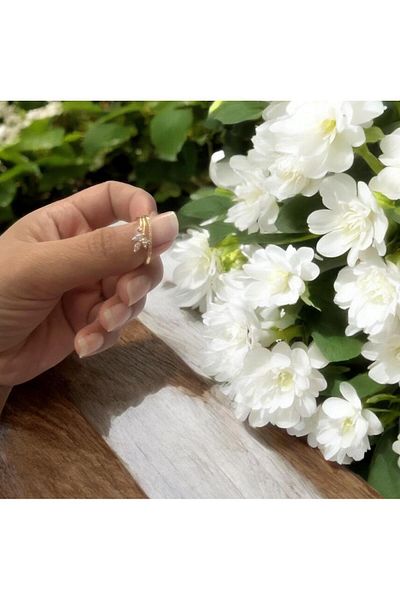 demirosa 1 Pcs Steel Adjustable Stone Stylish Ring