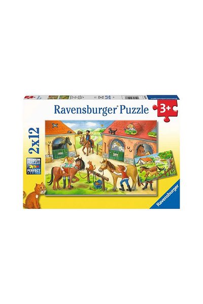 RAVENSBURGER Puzzle 2x12 pieces Ravensburger - Horses
