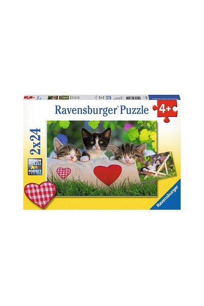 RAVENSBURGER Puzzle Ravensburger - Cats, 2x24 pieces