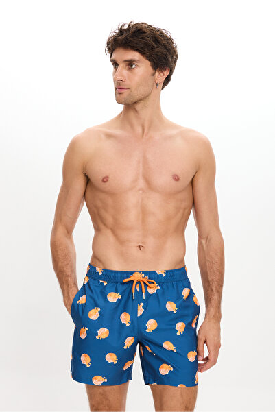 TOOSALTY ΑΝΔΡΙΚΟ Σορτς μπαλόνι με μοτίβο με δίχτυ με τσέπες που στεγνώνει γρήγορα από το νερό μεσαίο μήκος 25SM104ST