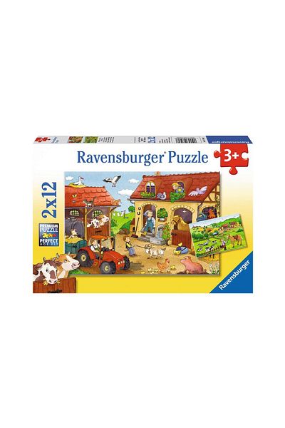 RAVENSBURGER Ravensburger Puzzle - Farm Work, 2x12 pieces