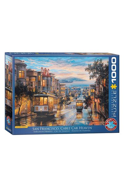 Eurographics Puzzle Eurographics - Eugeny Lushpin: San Francisco, Cable Car Heaven, 1000 pieces